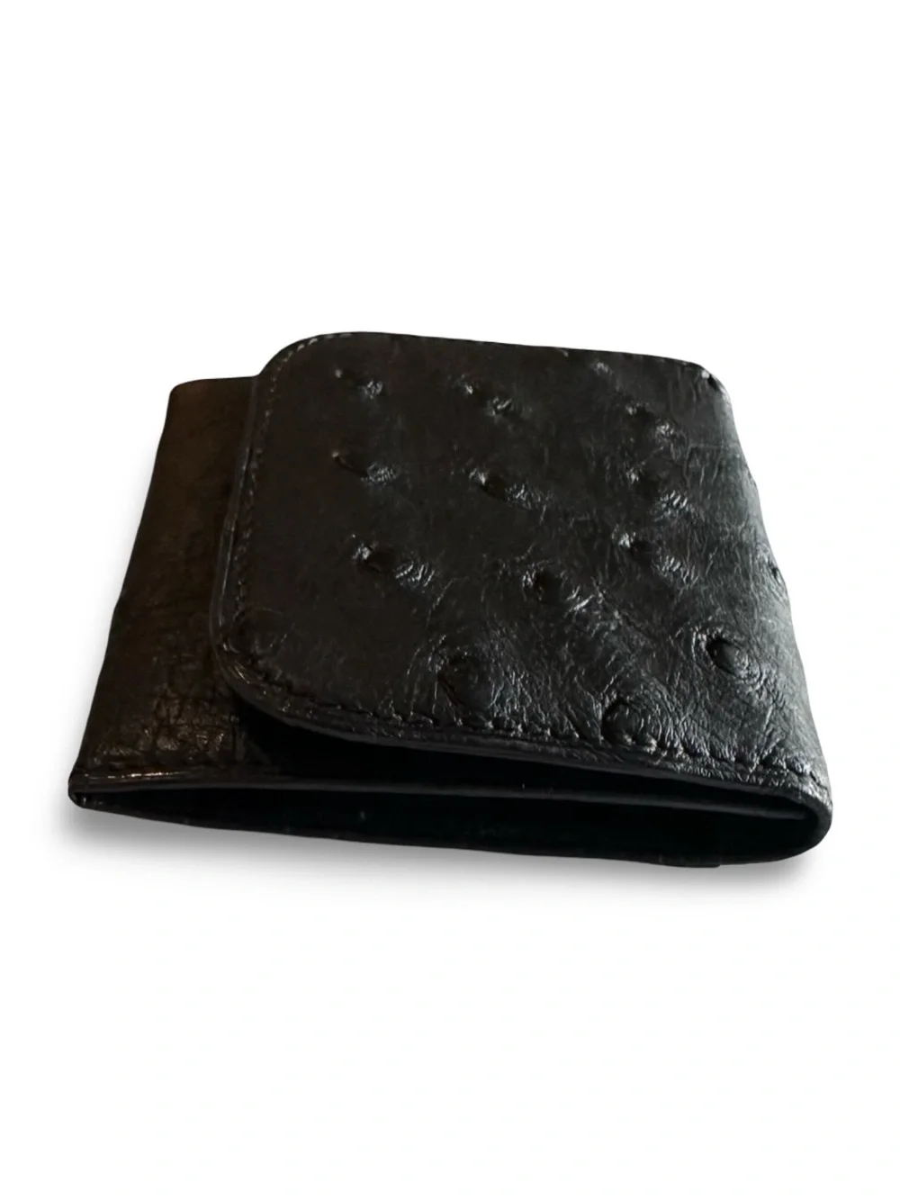 Ostrich NWT leather Mini Wallet Coins/Cash Unisex